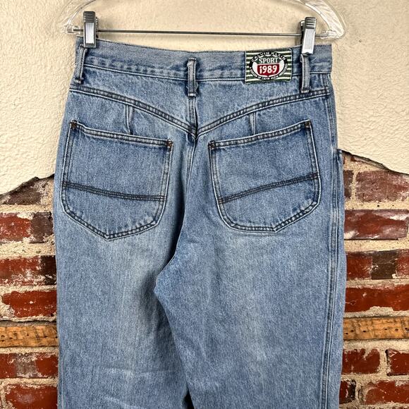 Vintage Calvin Klein Jeans Size 30 Light Wash High Rise Tapered Leg USA 90s - Picture 9 of 10